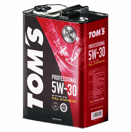 Моторное масло TOM'S 5W-30 — полная синтетика для бензиновых двигателей